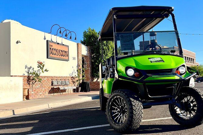 1.5 Hour Stretch Limo Golf Cart Tour, Ultimate Old Town Exploration - Farmers Bank Vault and the Rusty Spur Saloon Energy