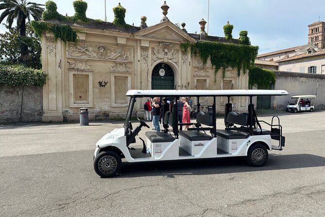 3-Hour Private Golf Cart Tour around Rome - Piazza Venezia, Campidoglio Terrace, and Largo Argentina Pass-by