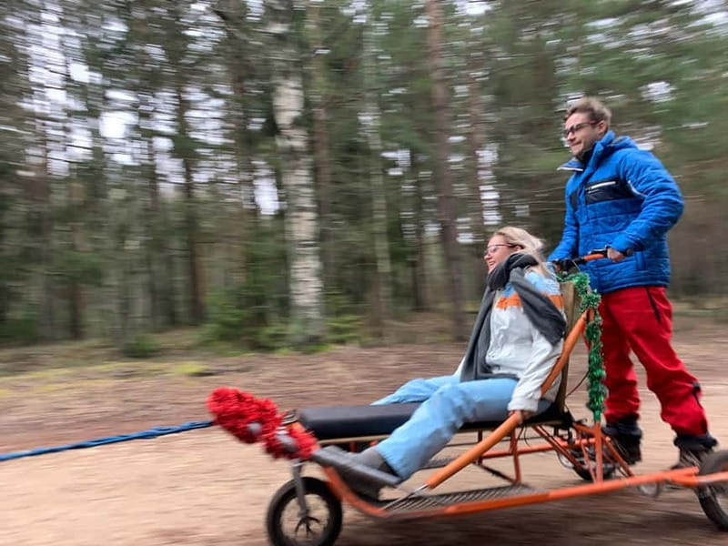 From Riga: Husky Sledding or Wheel Kart Tour - Warm drinks, gingerbread, and Riga Black Balsam