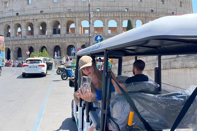 Fun Golf Cart Tour with Music and Gelato in Rome - The Colosseum photo stop: quick views, real context