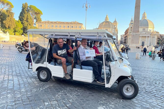 German Golfcart Tour - Colosseum views from outside: getting your bearings fast