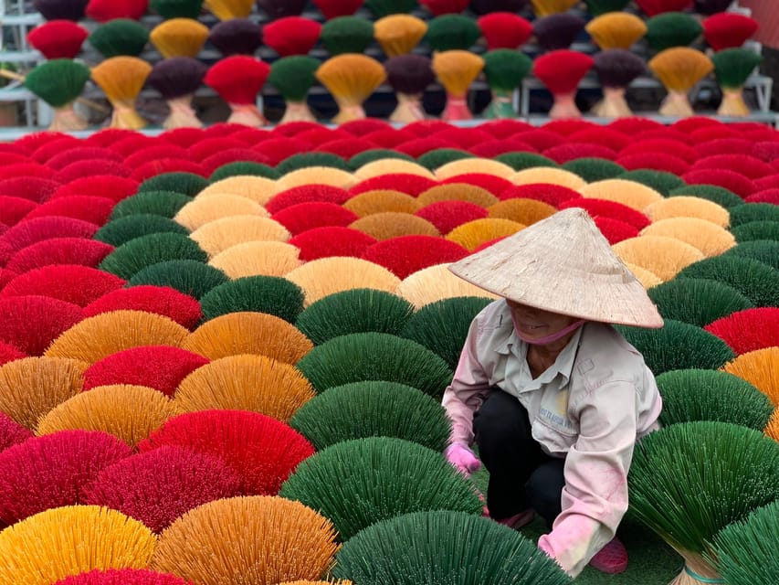 Hanoi's Artisan Trail Incense, Hat Making & Lacquer Art Tour - Quang Phu Cau incense village: photos are part of the design