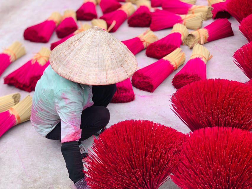 Hanoi's Artisan Trail Incense, Hat Making & Lacquer Art Tour - Chuong Conical Hat Village: where the making actually feels real