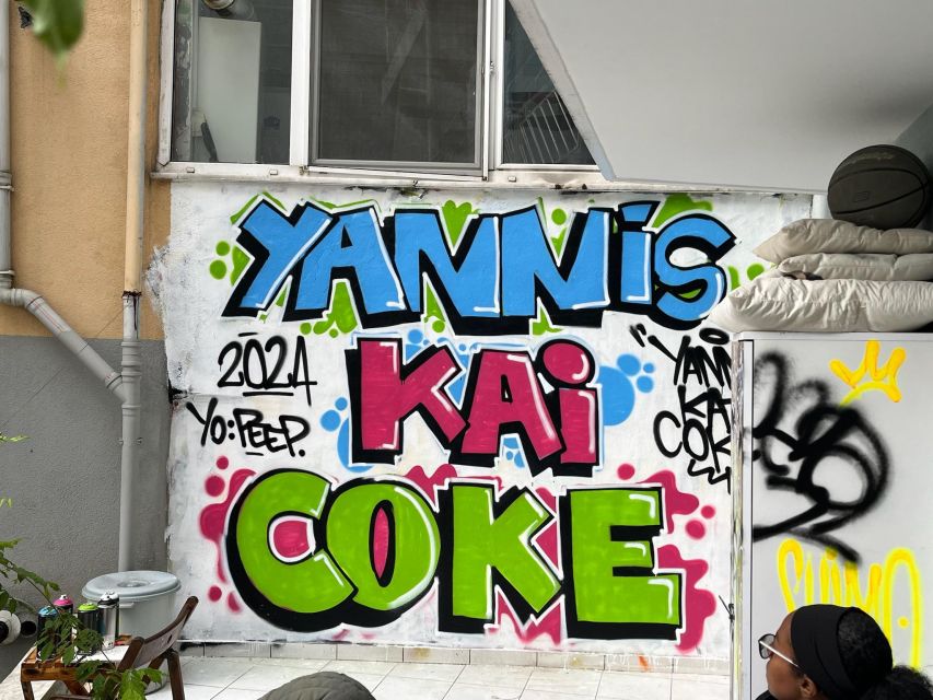 Istanbul: Do Street Art with Local Artists at Home Garden - The Best Part: Spraying on the Wall and Watching It Come Alive
