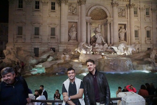 Nocturnal Rome Golf Cart Tour - Trevi Fountain after dark: the famous scene without the same crowd pressure