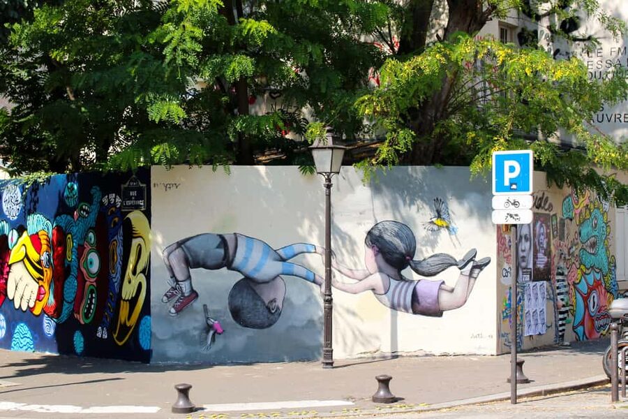 Paris Street Art at La Butte-aux-Cailles - La Butte-aux-Cailles: a village mood inside Paris