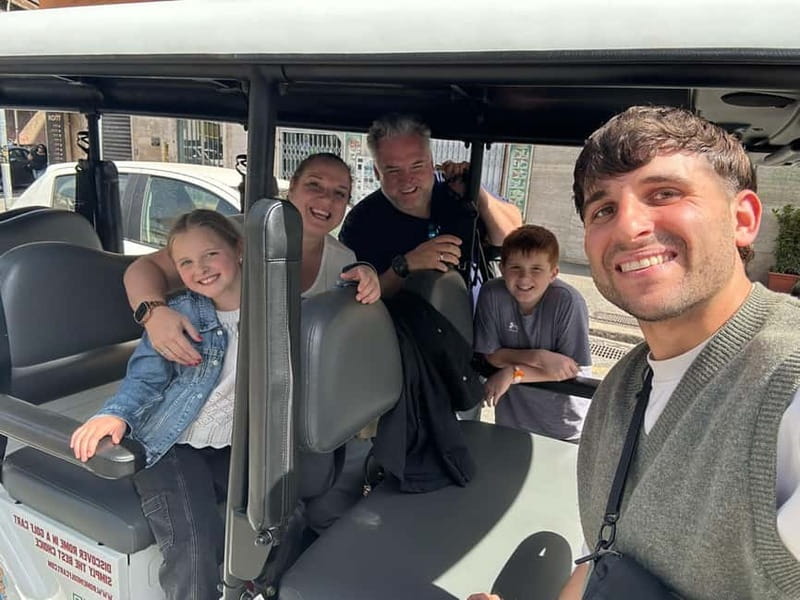 Rome: 4 Hour Electric Golf Cart Tour with Hotel Pickup - Colosseum area: photo stop energy with a story you can repeat