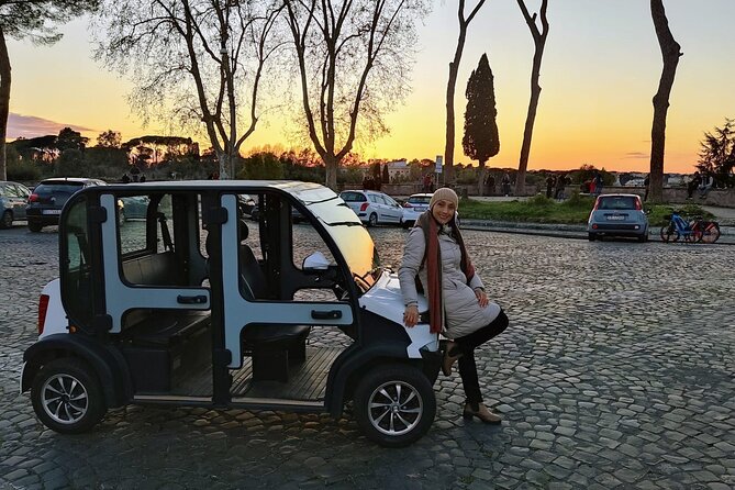 Rome by Night Private Golf Cart Tour-3 Hours - Piazza del Colosseo and the Roman Forum: the classics, close-up vibes