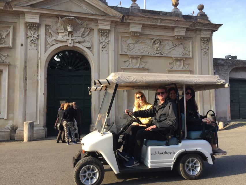 Rome: Evening Golf Cart Tour with Aperitivo - Colosseum area to Aventine Hill: the “Rome under lights” segment