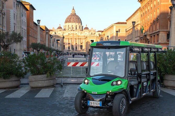 Rome Golf Cart Tour at Sunset - with Spritz! - Bocca della Verità: a playful moment at the Mouth of Truth