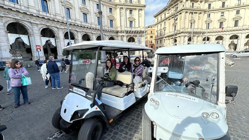 Rome: Golf Cart Tour with Professional Photoshoot - Colosseum photo stop: the must-do moment, but timed right