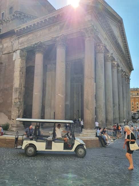 Rome: Highlights Golf Cart Tour with Pizza Snack & Gelato - Colosseum Area: Drive-By Views Plus an Outside Stop
