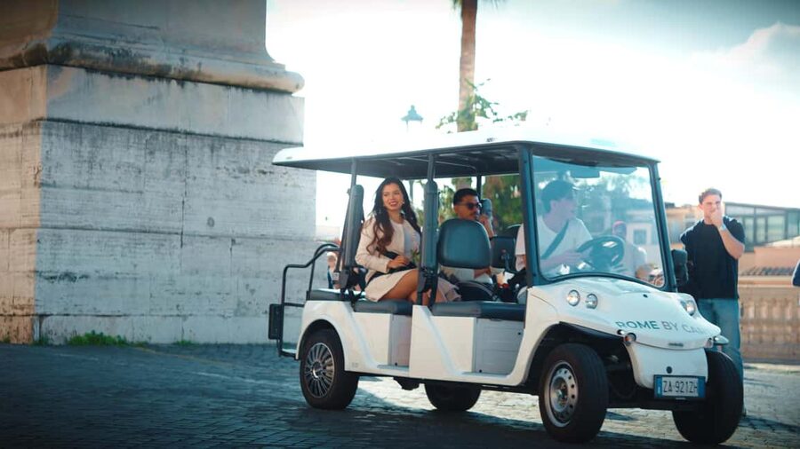 Rome in Comfort: 3-Hour Private Golf Cart Tour with Food Tasting - Pantheon and Trevi Fountain: two icons, handled with care