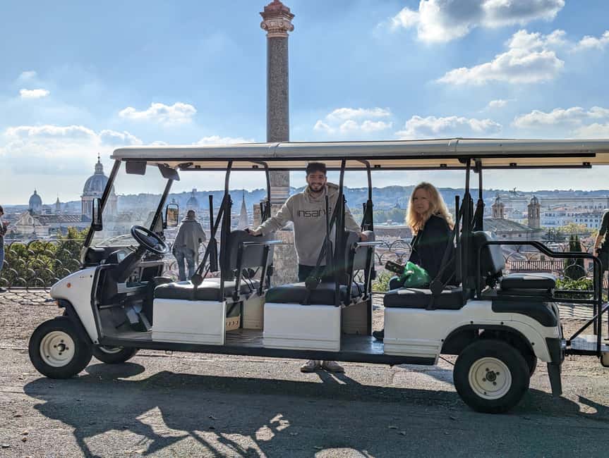 Rome: Private Golf Cart Tour with Hotel Pickup - Roman Forum photo stop and the quick-scope mindset