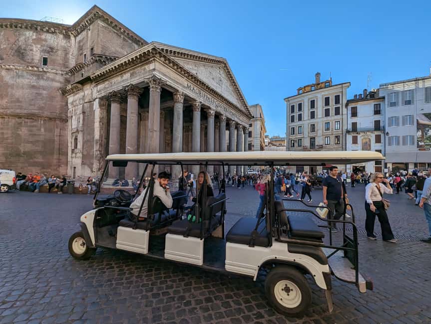 Rome: Private Golf Cart Tour with Hotel Pickup - Spanish Steps and Piazza Navona: sightlines and street-level charm
