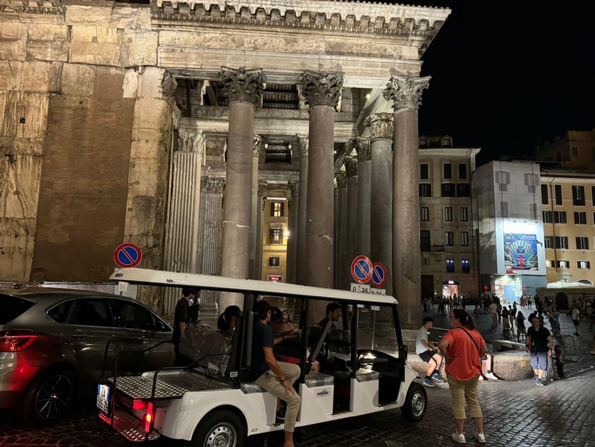 Rome's Golden Hour Golf Cart Tour - Colosseum Area Stops: Seeing the Gladiator-Era Scale