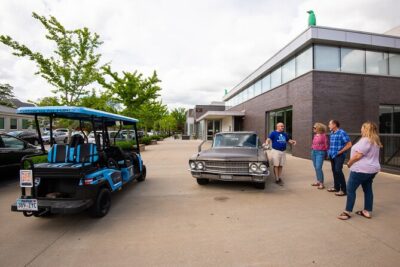 Shared Golf Cart Tour of Bentonville, Arkansas - The 21c Museum Hotel meetup: easy start, easy end