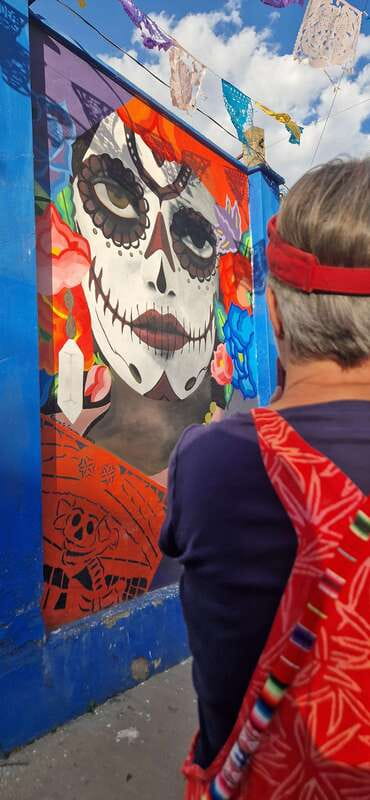 Street Art with an artist - Oaxaca street art is a story you can walk through