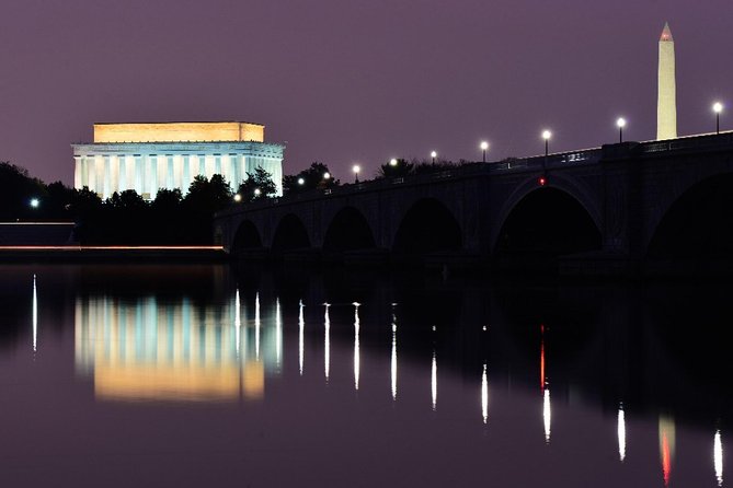 Washington DC Moonlight Tour by Electric Cart - Tidal Basin at night: Jefferson Memorial and MLK Jr’s Stone of Hope